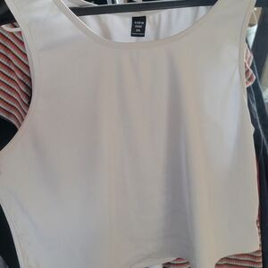 SHEIN White Ribbed Tank Top